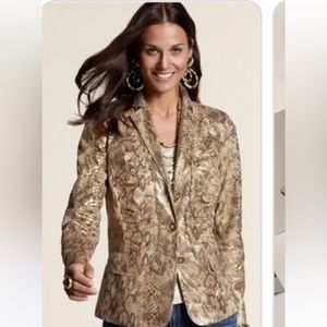 Chico’s Gold Layla Blazer New With Tags Size 2/M